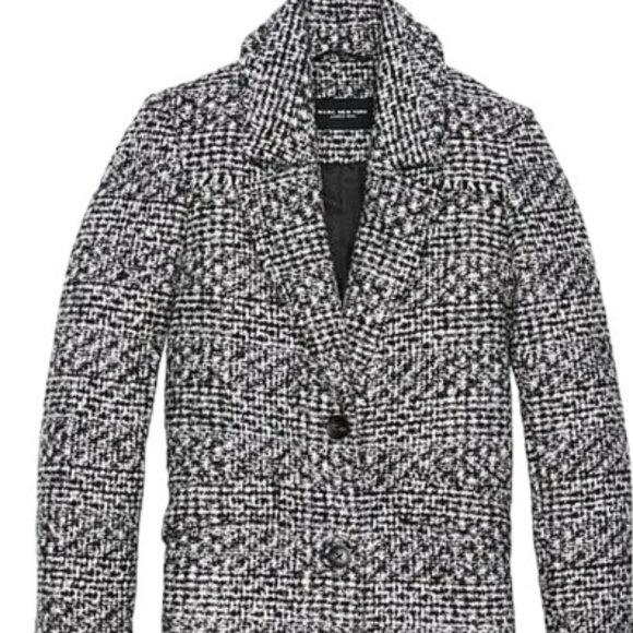 NWOT Andrew Marc "Bellerose" Fringe Wool-blend Timeless Car Coat - Picture 4 of 11